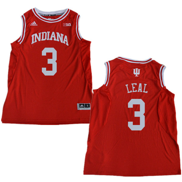 Men #3 Anthony Leal Indiana Hoosiers College Basketball Jerseys Sale-Red